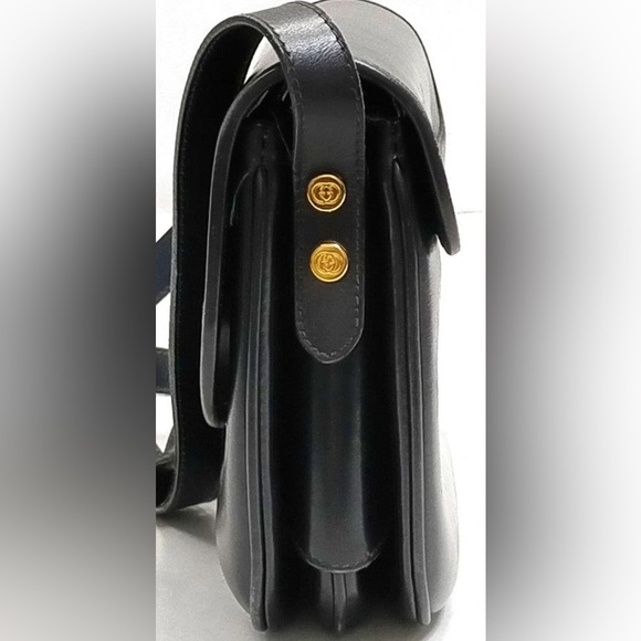 Gucci-Vintage Classic Black leather”GG” 🤩black suede interior/GoldenHdwe./DB👀 - Picture 13 of 16